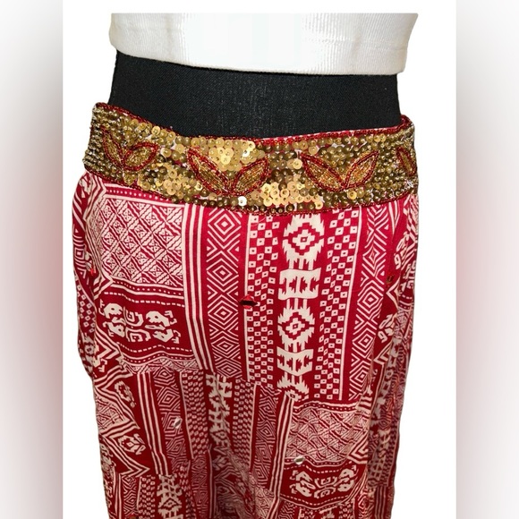 ✌🏻COACHELLA FESTIVAL VIBES!! TWENTY-ONE GORGEOUS FLOWING SEQUINED BOHO SKIRT - Picture 7 of 15